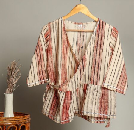 Handmade Block Print Cotton for Women - Ethnic Floral Printed Top with Long Sleeves